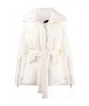Khrisjoy Iconic Belted Down Jacket In White