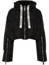 Khrisjoy Iconic Cropped Puffer Jacket In Black