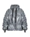 Khrisjoy Iconic Metallic-effect Padded Jacket In Gray