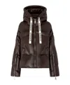 Khrisjoy Iconic Milano Down Jacket In Shiny Nylon In Brown