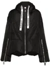 Khrisjoy Black Down Jacket With Branded Drawstring In Black