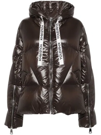 Khrisjoy Iconic Milano Down Jacket In Shiny Nylon In Multi