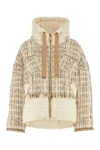 Khrisjoy Women's Butter Yellow Quilted Tweed Jacket In Neutral