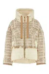 Khrisjoy Drawstring Hoodie Jacket In Butter