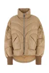 Khrisjoy Beige Nylon Down Jacket In Beige O Tan