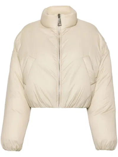 Khrisjoy Joy Puffer Jacket In Beige