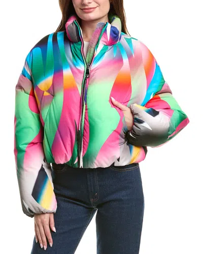 Khrisjoy Joy Cropped Puffer Jacket In Metallic