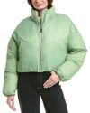 Khrisjoy Joy Cropped Puffer Jacket In Green