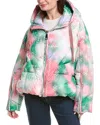 Khrisjoy Khris Bandana Velour Puffer Jacket In Multi