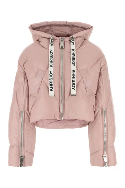 KHRISJOY KHRISJOY PASTEL PINK NYLON DOWN JACKET