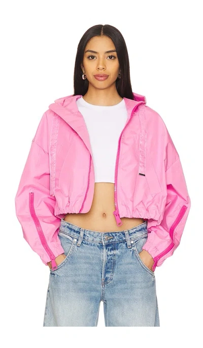 Khrisjoy Khris Crop Windbreaker In 泡泡糖