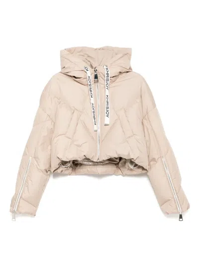 Khrisjoy Khris Cropped Iconic Jacket In Neutrals
