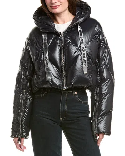 KHRISJOY KHRISJOY KHRIS CROPPED SHINY PUFFER JACKET