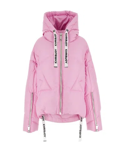 Khrisjoy Puff Khris Iconic Zip-up Down Jacket In Pink