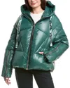 Khrisjoy Khris Iconic Shiny Puffer Jacket In Green
