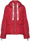 Khrisjoy Iconic' Red Polyester Blend Down Jacket In Bordeaux