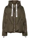 Khrisjoy Nylon Down Jacket With Hood And Padded Design In Gray