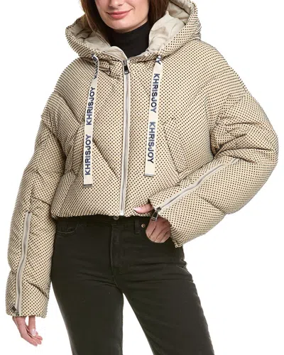 KHRISJOY KHRISJOY KHRIS RHINESTONE CROP PUFFER DOWN JACKET