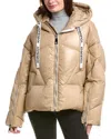 Khrisjoy Khris Shiny Down Jacket In Beige