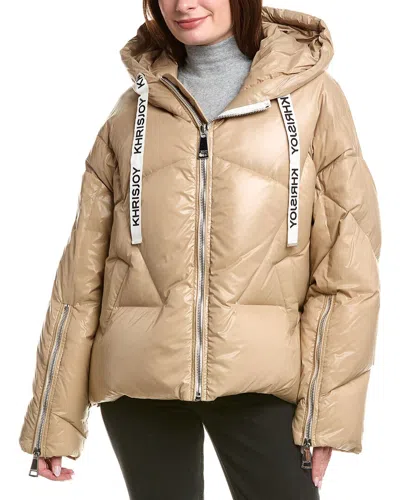 Khrisjoy Khris Shiny Down Jacket In Brown