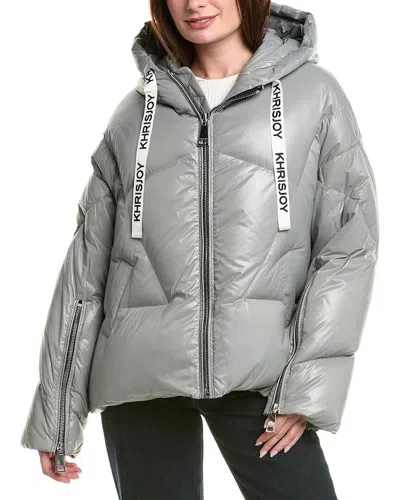 Khrisjoy Khris Shiny Down Jacket In Gray