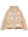 Khrisjoy Khris Shiny Puffer Jacket In Brown