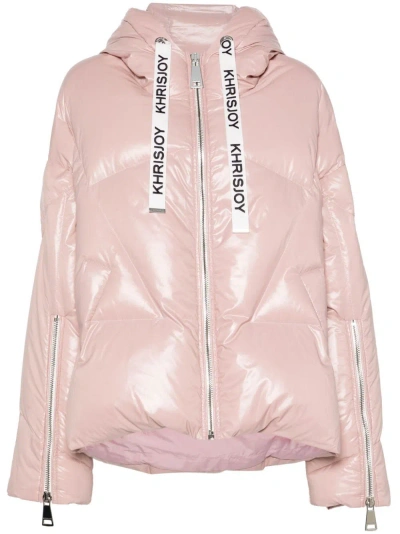 Khrisjoy Khris Shiny Puffer Jacket In Pink
