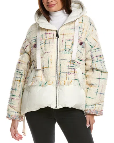 KHRISJOY KHRIS WOOL-BLEND TWEED PUFFER JACKET
