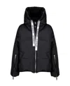 Khrisjoy Black Down Jacket With Branded Drawstring In Black