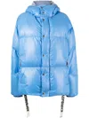 Khrisjoy Khrisman Hooded Puffer Jacket In Blue