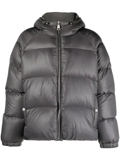Khrisjoy Logo-embossed Padded Down Jacket In Grey