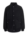 Khrisjoy Navy Blue Chore Quilted Down Jacket In Black