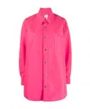Khrisjoy Logo-print Shirt Jacket In Pink