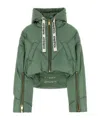 Khrisjoy Hooded Short Puffer Jacket Polyester In Green