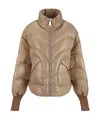 Khrisjoy Corazon Shiny Down Jacket In Nude