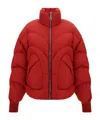 Khrisjoy Corazon Heart-shaped Pockets Puffer Jacket In Red