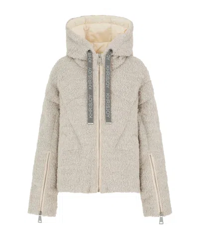 Khrisjoy Long-sleeved Down Jacket In Gray