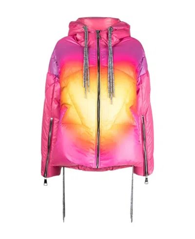 KHRISJOY LONG-SLEEVED HOODED DOWN JACKET