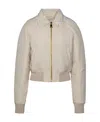 Khrisjoy Long-sleeved Zipper Casual Jacket In Nude