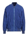 Khrisjoy Man Jacket Bright Blue Size 00 Polyamide, Polyester, Elastane In Blue