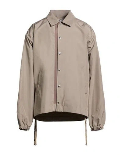 Khrisjoy Man Jacket Khaki Size 2 Polyester, Polyurethane In Gray