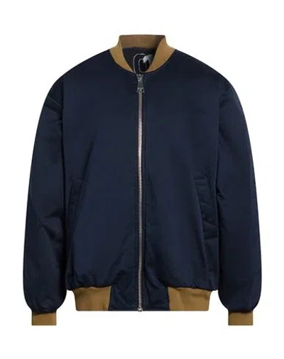 Khrisjoy Man Jacket Navy Size 1 Cotton, Polyamide In Multi