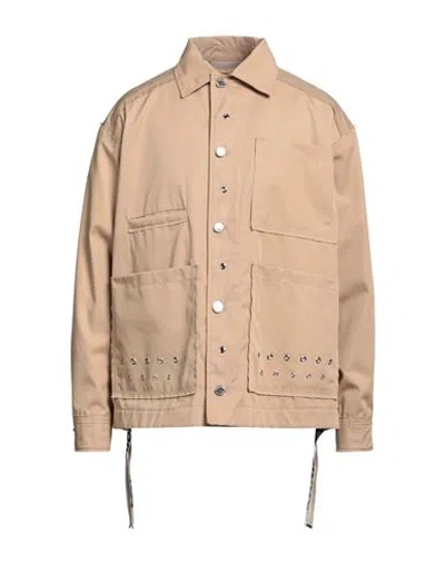 Khrisjoy Man Jacket Sand Size 1 Polyester, Cotton, Polyamide In Beige