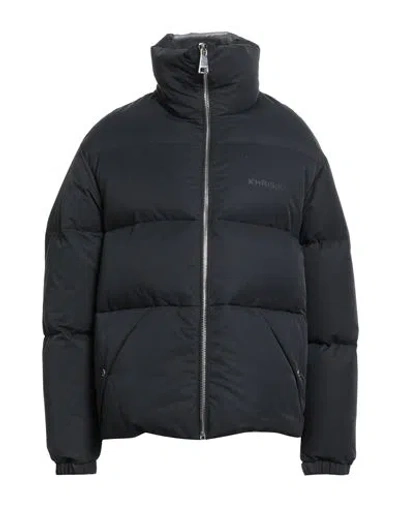 Khrisjoy Man Puffer Black Size 1 Cotton, Polyamide In Blue