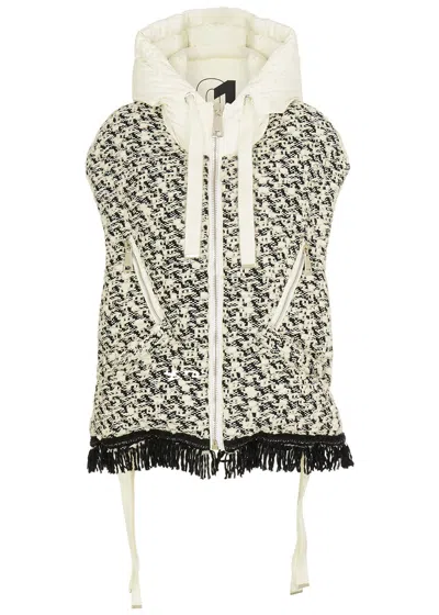 Khrisjoy Monochrome Shell And Tweed Gilet In Black