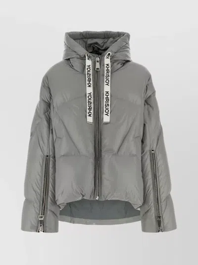 Khrisjoy Nylon Down Jacket With Hood And Padded Design