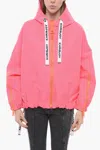 Khrisjoy Quilted Logo-drawstring Cropped Padded Jacket In Pink