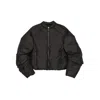Khrisjoy Quilted Zip-front Jacket In Black