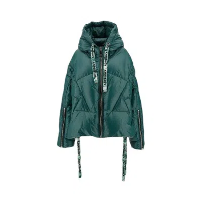 Khrisjoy Khris Iconic Shiny Puffer Jacket In Green