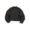 Khrisjoy Quilted Zip-front Jacket In Black